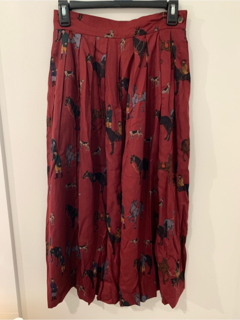 J.G. Hook maroon printed skirt